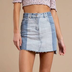 NWT Two-Tone 'Mulholland' Denim Skirt, Tobi, size 27/size 4